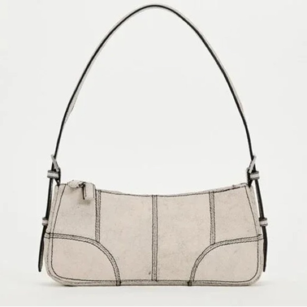 Zara Crackled Effect Shoulder Bag